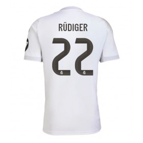 Pánské fotbalový oblečení Real Madrid Antonio Rudiger #22 Domácí košile 2025-26 Krátkým Rukávem